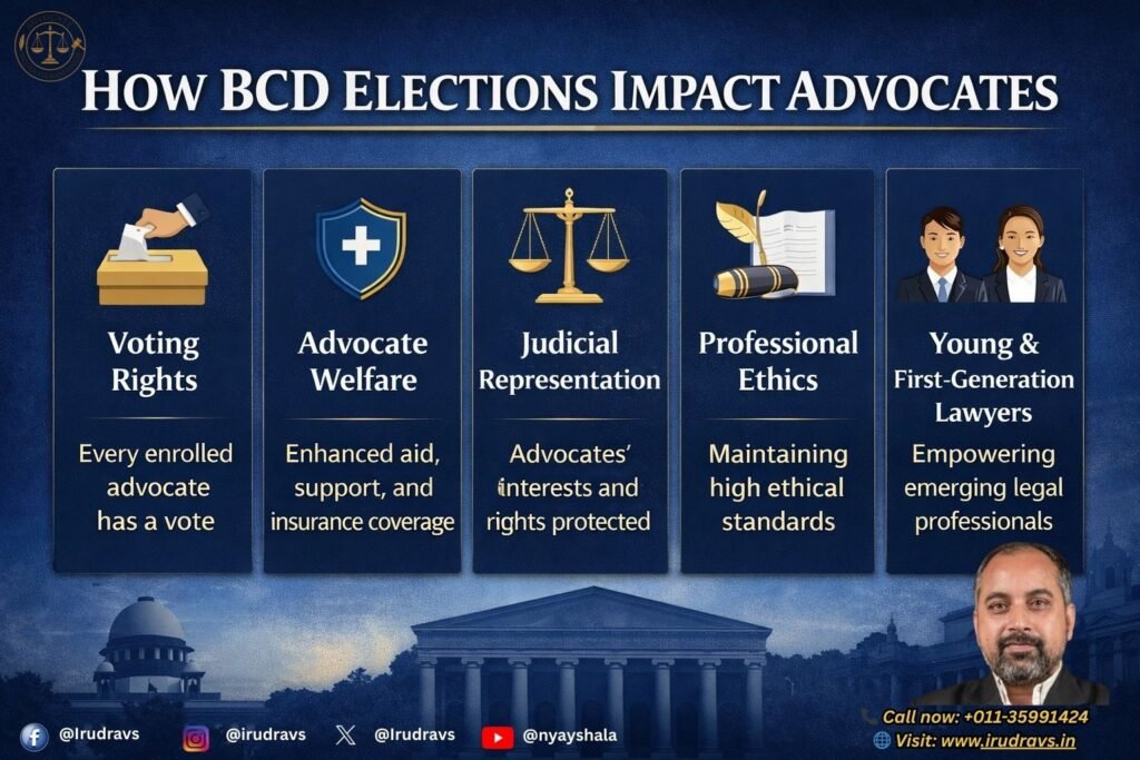 Advocate Rudra Vikram Singh contesting for BCD Election 2026

Bar Council of Delhi Election 2026 campaign poster

BCD Election 2026 advocate candidate campaign graphic

Advocate contesting for Member Bar Council of Delhi 2026 BCD Election 2026 vote and support Advocate Rudra Vikram Singh

Strong candidate for Bar Council of Delhi Election 2026

Bar Council of Delhi advocate election awareness banner