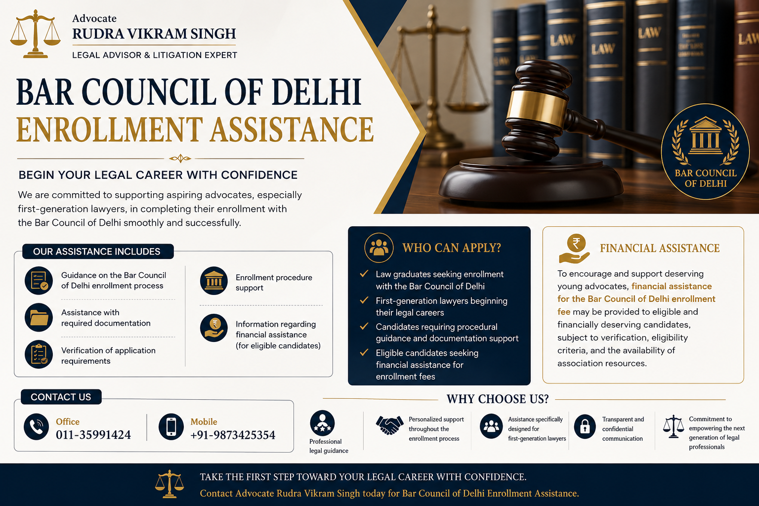 Bar Council of Delhi Enrollment Assistance.